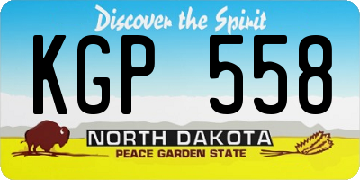 ND license plate KGP558