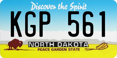 ND license plate KGP561