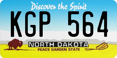 ND license plate KGP564