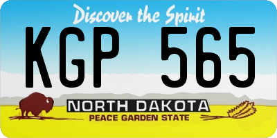 ND license plate KGP565