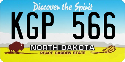 ND license plate KGP566