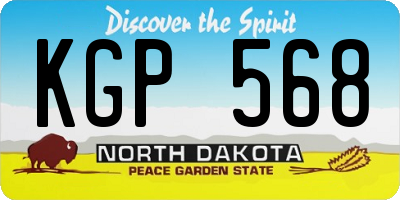 ND license plate KGP568