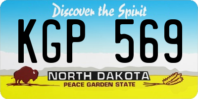 ND license plate KGP569