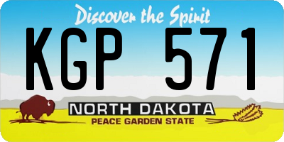 ND license plate KGP571