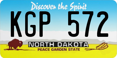 ND license plate KGP572