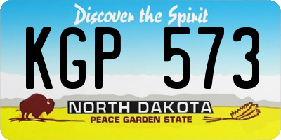 ND license plate KGP573