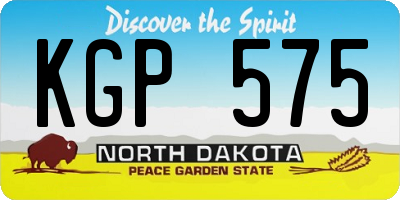 ND license plate KGP575