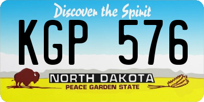 ND license plate KGP576