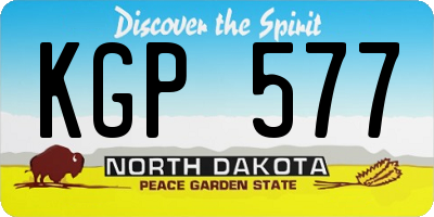 ND license plate KGP577