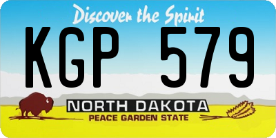 ND license plate KGP579