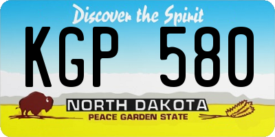 ND license plate KGP580