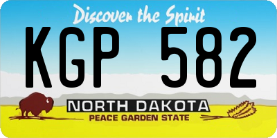 ND license plate KGP582