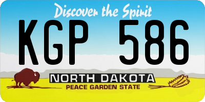 ND license plate KGP586