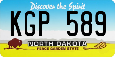 ND license plate KGP589