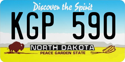 ND license plate KGP590
