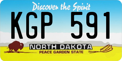 ND license plate KGP591