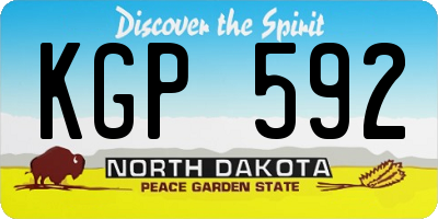 ND license plate KGP592