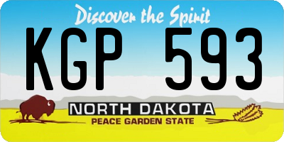 ND license plate KGP593