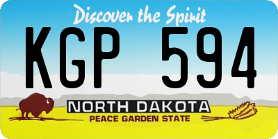 ND license plate KGP594
