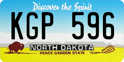 ND license plate KGP596