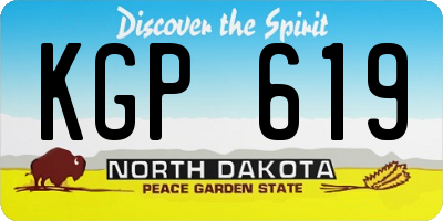 ND license plate KGP619