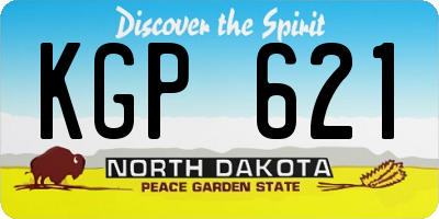 ND license plate KGP621