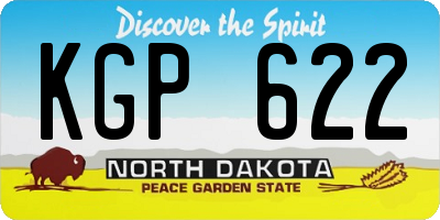 ND license plate KGP622