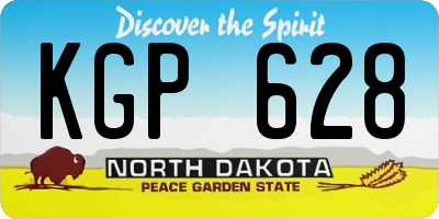 ND license plate KGP628