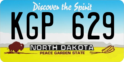 ND license plate KGP629