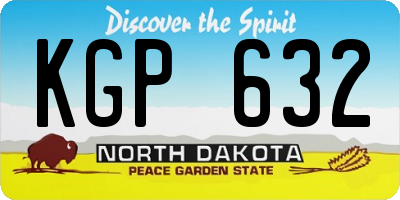 ND license plate KGP632