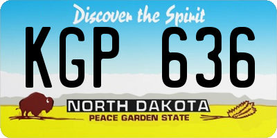ND license plate KGP636