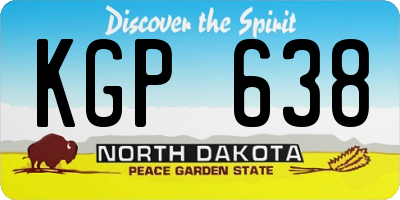 ND license plate KGP638