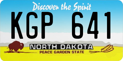 ND license plate KGP641