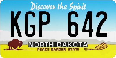ND license plate KGP642
