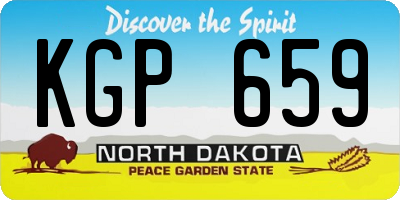 ND license plate KGP659