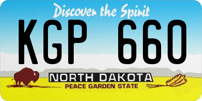ND license plate KGP660