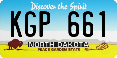 ND license plate KGP661