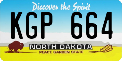 ND license plate KGP664