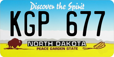 ND license plate KGP677