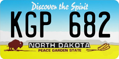 ND license plate KGP682