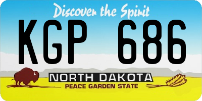 ND license plate KGP686