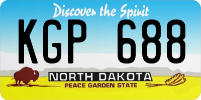 ND license plate KGP688