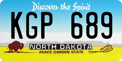 ND license plate KGP689