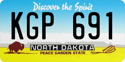 ND license plate KGP691