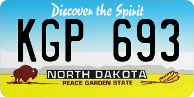 ND license plate KGP693