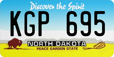 ND license plate KGP695