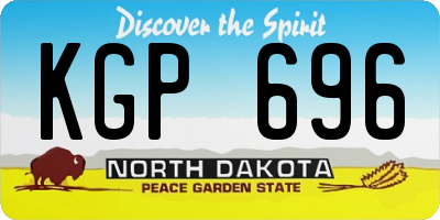 ND license plate KGP696