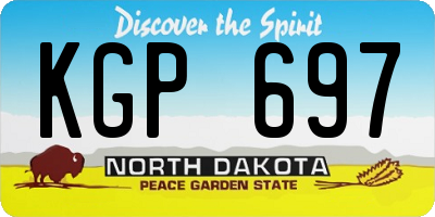 ND license plate KGP697