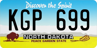 ND license plate KGP699