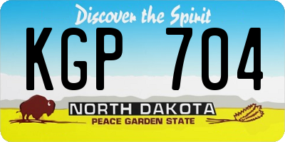 ND license plate KGP704